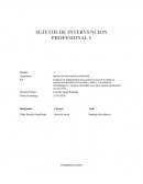 Sujetos de intervencion porfesional
