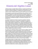 Historia de la algebra lineal