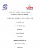FUNDAMENTOS DE LA ADMINISTRACION. Estudio de caso