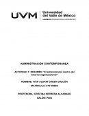 El administrador dentro del entorno organizacional