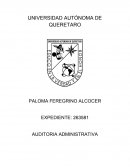 AUDITORIA ADMINISTRATIVA.INFORME DE AUDITORÍA ADMINISTRATIVA DE LA EMPRESA