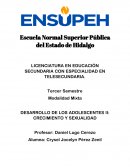 DESARROLLO DE LOS ADOLESCENTES II: CRECIMIENTO Y SEXUALIDAD