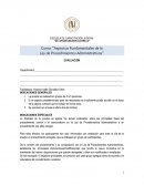 Aspectos fundamentales de la ley de procedimientos administrativos