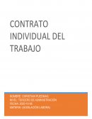 CONTRATO INDIVIDUAL DEL TRABAJO
