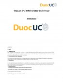 TALLER N° 3 PORTAFOLIO DE TITULO INTEGRADO