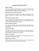 Razones financieras año 2017