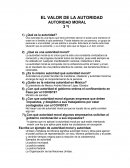 EL VALOR DE LA AUTORIDAD MORAL