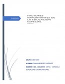 FACTORES IMPORTANTES EN LA EDUCACIÓN ESPECIAL