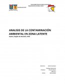 ANALISIS DE LA CONTAMINACIÓN AMBIENTAL EN ZONA LATENTE