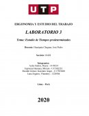 Laboratorio de Estudio de tiempos predeterminados