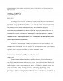 ASPECTOS PARA ENTENDER LA PEDAGOGIA Y LA EDUCACION
