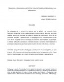 PEDAGOGIA Y EDUCACION: ASPECTOS PARA ENTENDER LA PEDAGOGIA Y LA EDUCACION