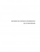 REVISIÓN DE CONTRATO INFORMÁTICO DE UN PROVEEDOR