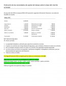 Estimación de las necesidades de capital de trabajo sobre la base del nivel de actividad