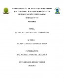 MEJORA CONTINUA EN LA EMPRESA