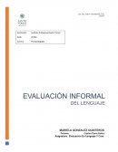 Desarrollo de Sesiones para evaluación informal del lenguaje para caso de Alicia