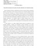 Desarrollo de las funciones de los poderes del estado establecidos en la Constitución nacional