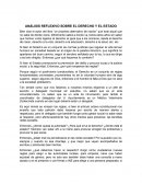 Analisis reflexivo sobre el derecho y el estado