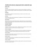 Análisis del entorno empresarial de la cuidad de Loja