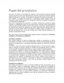 Papel del pronóstico