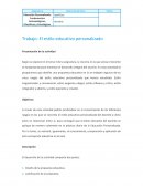 Educación Personalizada. Fundamentos Antropológicos, Filosóficos y Psicológicos