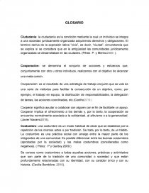 GLOSARIO Ciudadanía. Página 1