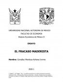EL FRACASO MADERISTA