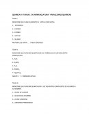 QUIMICA III TAREA 5 DE NOMENCLATURA Y REACCIONES QUIMICAS