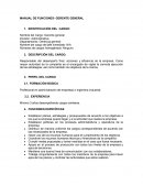 MANUAL DE FUNCIONES- GERENTE GENERAL