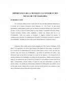 IMPORTANCIA DE LA MUJER EN LA CONSTRUCCION SOCIAL DE COCCHABAMBA