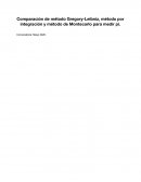 Comparación de método Gregory-Leibniz, método por integración y método de Montecarlo para medir pi