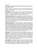 ¿Cuáles son los conceptos que aporta las áreas funcionales de una organización?