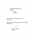 IMPORTANCIA DEL METODO EN LA SELECCIÓN DE MATERIALES