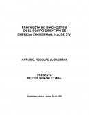PROPUESTA DE DIAGNOSTICO EN EL EQUIPO DIRECTIVO DE EMPRESA ZUCKERMAN, S.A. DE C.V