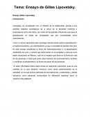 Ensayo Gillies Lipovetsky