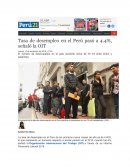 LA ECONOMÍA. Tasa de desempleo en el Perú