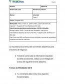 La importancia económica de los eventos deportivos para el turismo de negocios