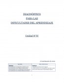 DIAGNÓSTICO PARA LAS DIFICULTADES DEL APRENDIZAJE