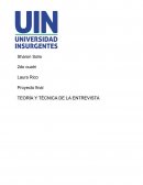 TEORÍA Y TÉCNICA DE LA ENTREVISTA