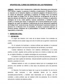 APUNTES DEL CURSO DE DERECHO DE LAS PERSONAS