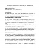 CONCEPTO DE COMPETENCIAS Y FORMACIÓN POR COMPETENCIAS