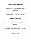 Dinámica de fluidos Comparación de espesor capa limite turbulenta y laminar