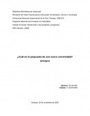 Unidad Curricular: Introducción a los proyectos y programas