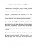 La financiarización de la educación en México