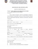 SOLICITUD DE CARTA DE PASANTIA