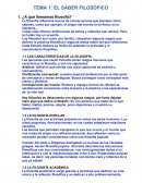 TEMA 1: EL SABER FILOSÓFICO