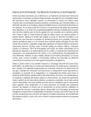 Educar para el bienestar: los derechos humanos y la participación