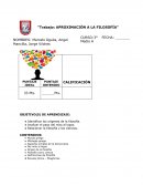 Trabajo: APROXIMACIÓN A LA FILOSOFÍA