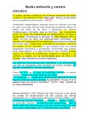 Medio ambiente y cambio climático