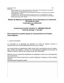 Cuestionario Pruebas inmunologicas